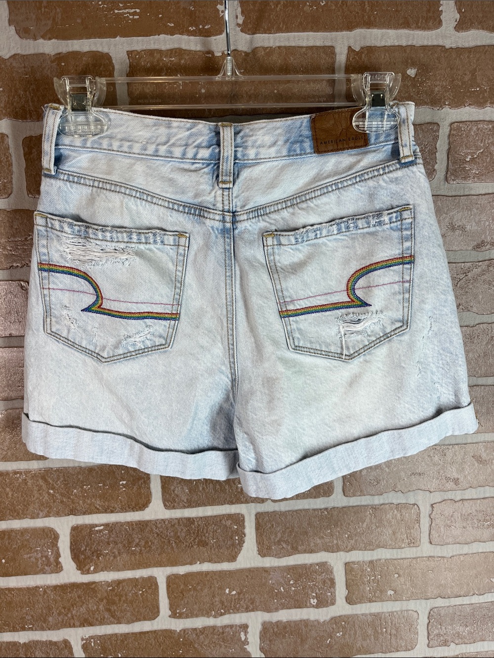 American eagle pride mom short denim jean size 0